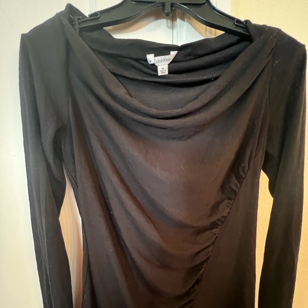 Calvin Klein long sleeve blouse. Size M.  Black